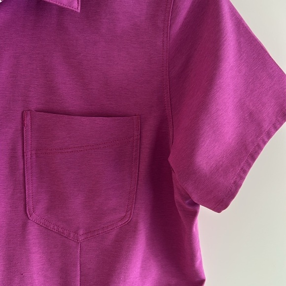 Salomon Advance Skin Active Dry Button Down Outdoor Blouse Pink/Fushia Size M - Picture 4 of 11